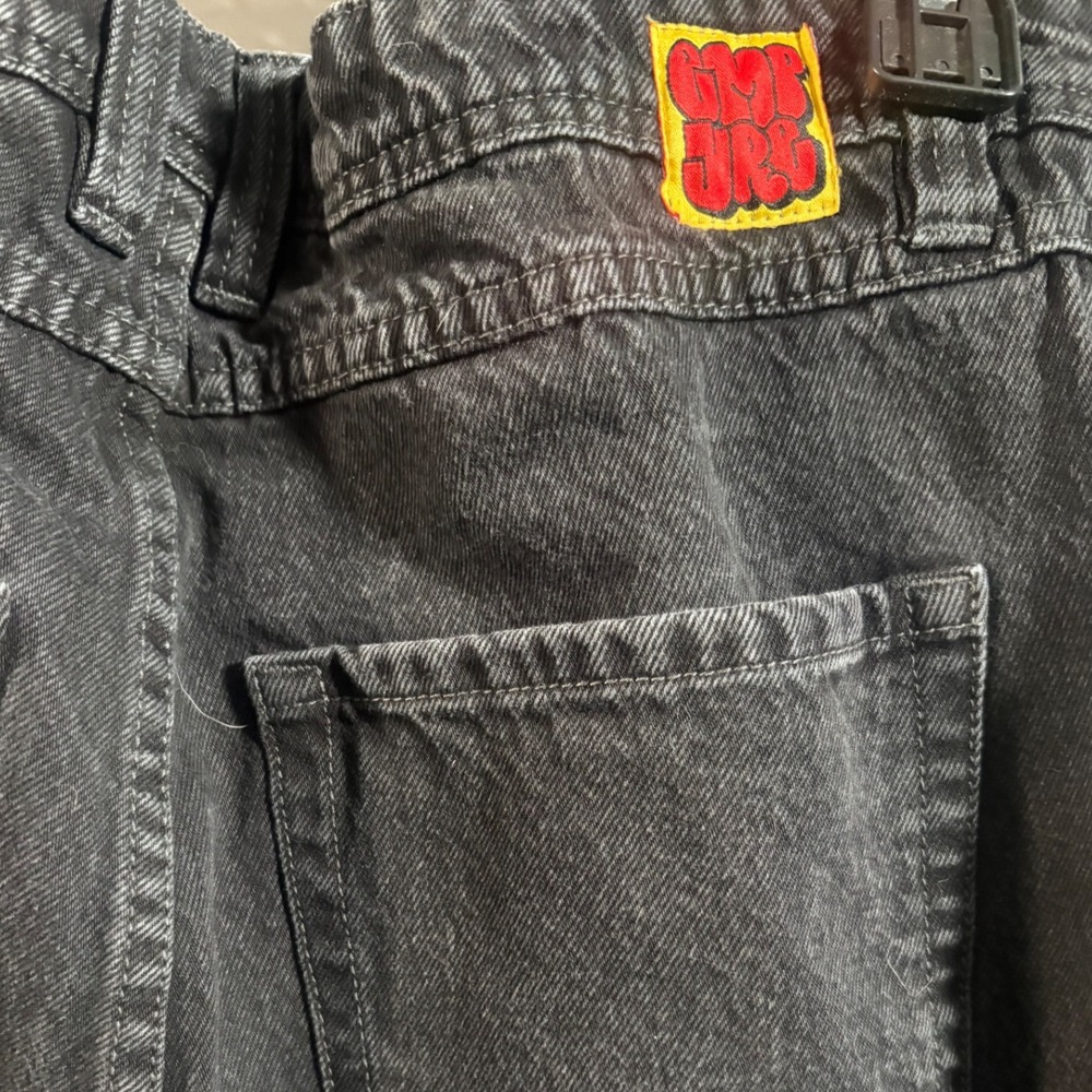 Empyre Relaxed Baggy Jeans Black Wash Wide Leg Skater Y2K Size 32 - Picture 4 of 12